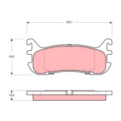 Brake Pad Set TRW GDB3319 OE Ref BCYC2643ZB
