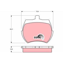 Brake Pad Set TRW GDB332 OE Ref CDU3030EVA