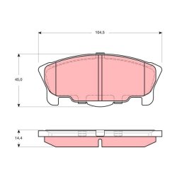Jeu de plaquettes de frein TRW GDB3320 pour DAIHATSU, SUZUKI CUORE, MOVE, WAGON