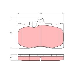 Brake Pad Set TRW GDB3322 OE Ref 04465-50180