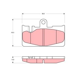 Brake Pad Set TRW GDB3323 OE Ref 04466-50090