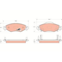 Brake Pad Set TRW GDB3324 OE Ref 04465-0D040