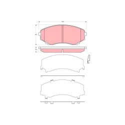 Brake Pad Set TRW GDB3326 OE Ref LDY73328ZA
