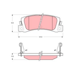 Brake Pad Set TRW GDB3329 OE Ref 04466-12120