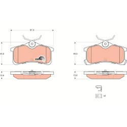 Brake Pad Set TRW GDB3334 OE Ref 04466-20130
