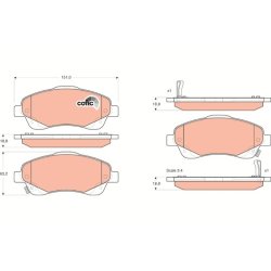 Brake Pad Set TRW GDB3336 OE Ref 04465-05270
