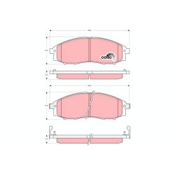 Jeu de plaquettes de frein TRW GDB3340 pour DONGFENG, NISSAN OE 41060-VK190