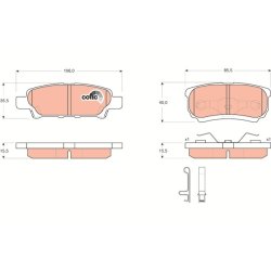 Brake Pad Set TRW GDB3341 OE Ref 5191271AB