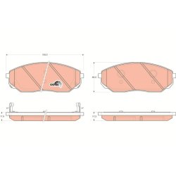 Brake Pad Set TRW GDB3343 OE Ref 58101-3EE00