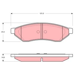 Jeu de plaquettes de frein TRW GDB3346 pour CHEVROLET, DAEWOO, HOLDEN OE 55500-86Z00