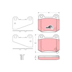 Brake Pad Set TRW GDB3350 OE Ref 4605A050