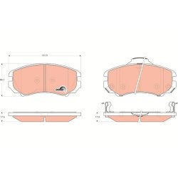 Brake Pad Set TRW GDB3352 OE Ref 58101-2EA11