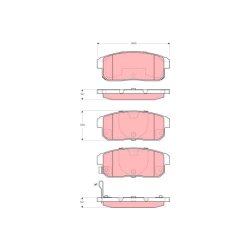 Brake Pad Set TRW GDB3357 OE Ref F1YA2648Z