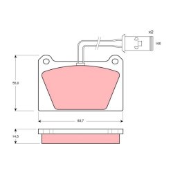 Jeu de plaquettes de frein TRW GDB336 pour AUSTIN, MG, RELIANT OE GBP90291