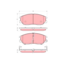 Brake Pad Set TRW GDB3360 OE Ref 58101-3FA00