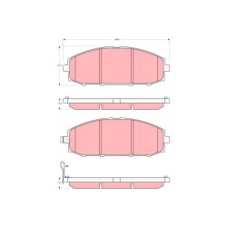 Brake Pad Set TRW GDB3361 OE Ref D1060-VC290