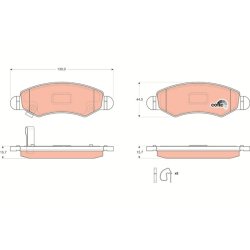 Brake Pad Set TRW GDB3363 OE Ref 5581084E01