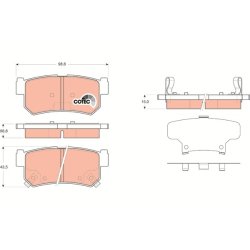 Brake Pad Set TRW GDB3366 OE Ref 4841308050