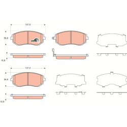 Brake Pad Set TRW GDB3371 OE Ref 26296AG010