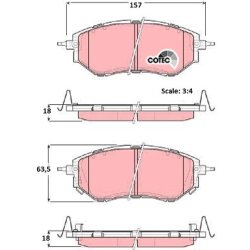 Brake Pad Set TRW GDB3372 OE Ref 26296AJ000