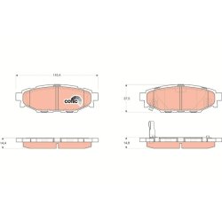 Brake Pad Set TRW GDB3373 OE Ref 26696AG010