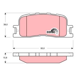 Brake Pad Set TRW GDB3374 OE Ref 04466-33090