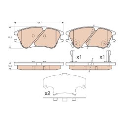 Brake Pad Set TRW GDB3377 OE Ref 58101-05A30