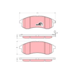Brake Pad Set TRW GDB3380 OE Ref MR977365