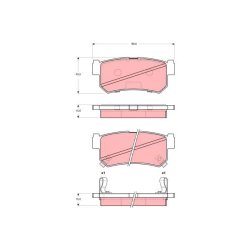 Plaquettes de frein TRW GDB3382 pour DAEWOO, SSANGYONG MUSSO, KORANDO