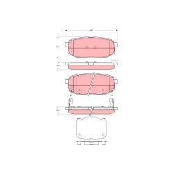 Jeu de plaquettes de frein TRW GDB3384 pour HYUNDAI EQUUS OE 58302-3BA12