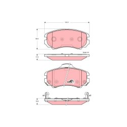 Brake Pad Set TRW GDB3386 OE Ref 58101-2HA10