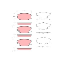 Brake Pad Set TRW GDB3388 OE Ref MK499871