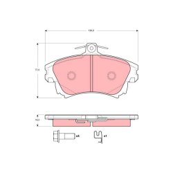 Brake Pad Set TRW GDB3389 OE Ref 4605A658