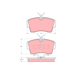 Brake Pad Set TRW GDB339 OE Ref 90348210