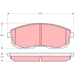 Brake Pad Set TRW GDB3390 OE Ref 41060-55F90