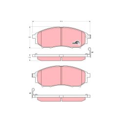 Brake Pad Set TRW GDB3392 OE Ref AY040-NS079