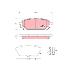 Brake Pad Set TRW GDB3395 OE Ref 26696FE040