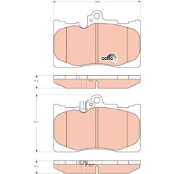 Brake Pad Set TRW GDB3398 OE Ref T4146