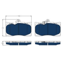 Plaquettes de frein TRW GDB3398BTE pour LEXUS GS, RC OE 446522340