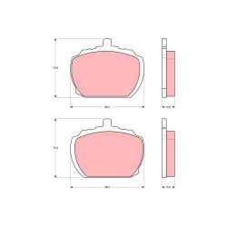 Brake Pad Set TRW GDB340 OE Ref 91126365