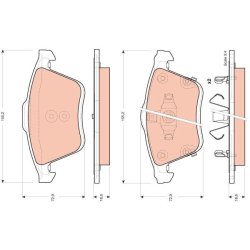 Plaquettes de frein TRW GDB3400 pour MAZDA 6 OE GPYA3323ZA