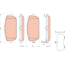 Brake Pad Set TRW GDB3402 OE Ref NFY72446Z