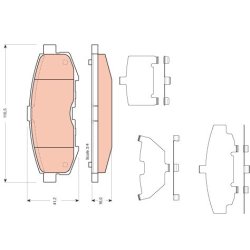 Brake Pad Set TRW GDB3406 OE Ref LEY52648ZA