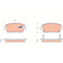 Brake Pad Set TRW GDB3407 OE Ref 45022-SMG-E51