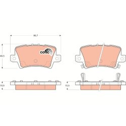 Brake Pad Set TRW GDB3408 OE Ref 43022-SMG-E03