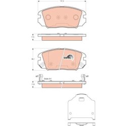 Brake Pad Set TRW GDB3409 OE Ref 58101-3KA20