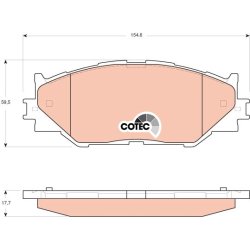 Brake Pad Set TRW GDB3410 OE Ref 04465-53020