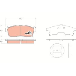 Brake Pad Set TRW GDB3411 OE Ref 55810-76G10-000