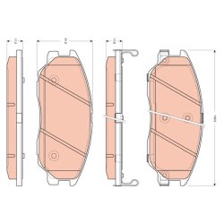 Brake Pad Set TRW GDB3412 OE Ref 4813A21100