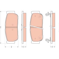 Brake Pad Set TRW GDB3413 OE Ref 4841321A10